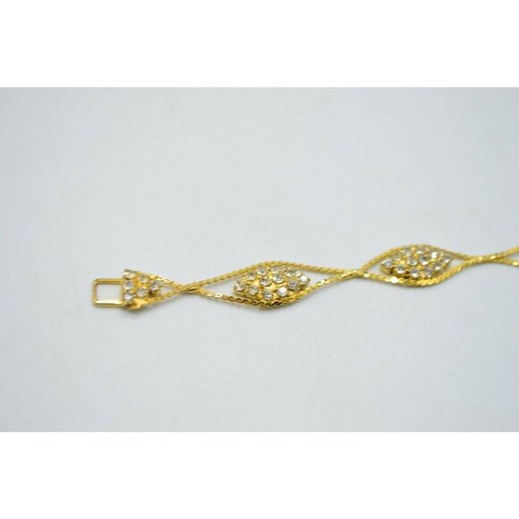 Clear Rhinestone Dainty Diamond Shaped Chain Link - Picture 2 of 6